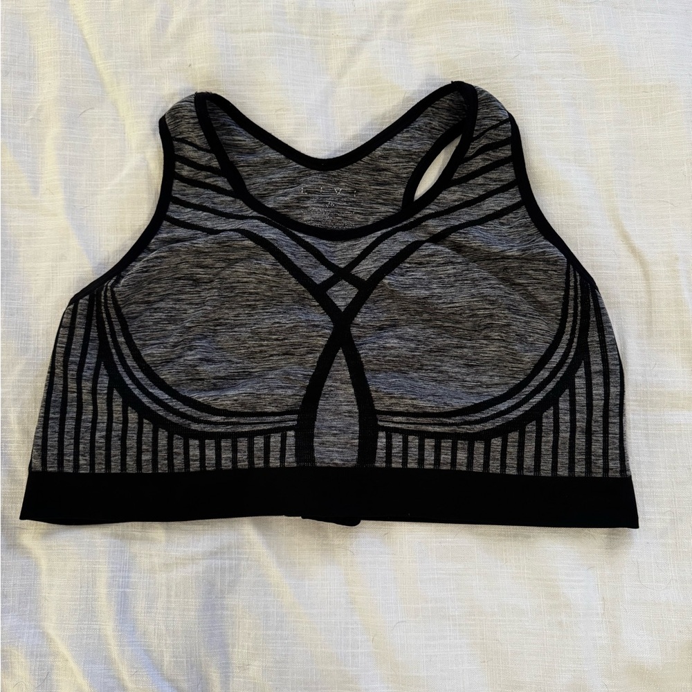 Livi Active Black and Gray Sports Bra